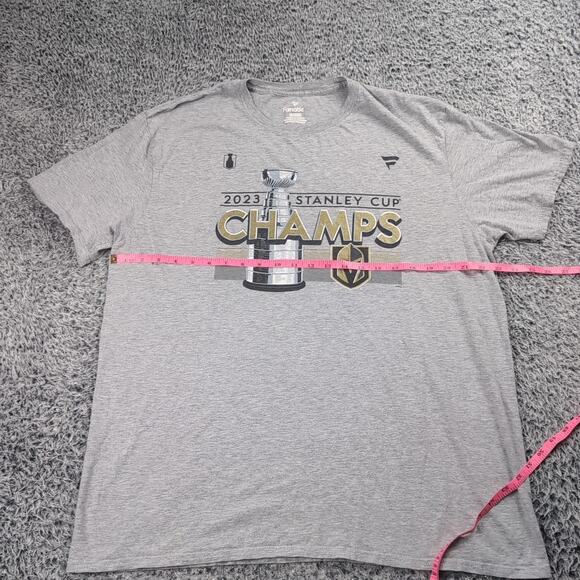 Vegas Golden Knights Shirt Men Extra Large Gray NHL Hockey 2023 Stanley Cup - Picture 3 of 6